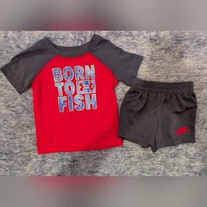 Under Armour/Nike Kids Red and Black Graphic Set